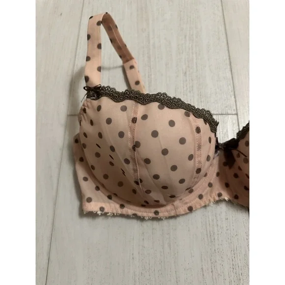 Freya Bra AA1223 Bra Pink with Dots Sz 32E - Picture 2 of 4